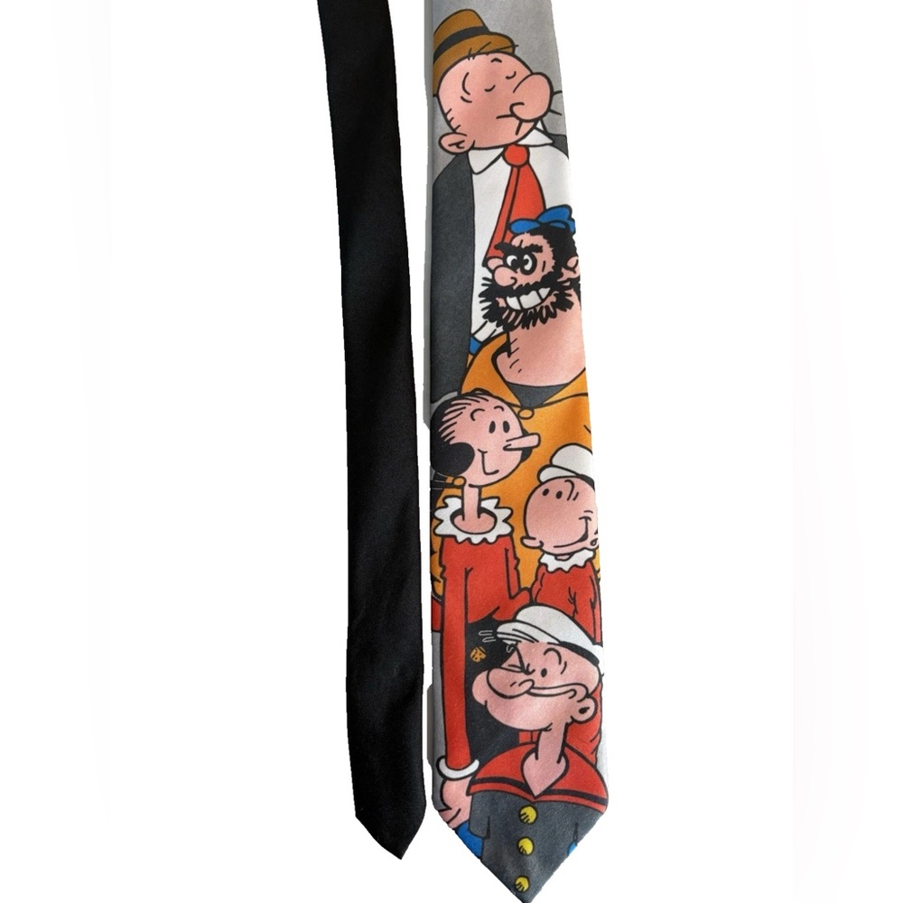 Vintage Ralph Marlin Popeye The Sailor Men's Necktie Made In USA Polyester 90s